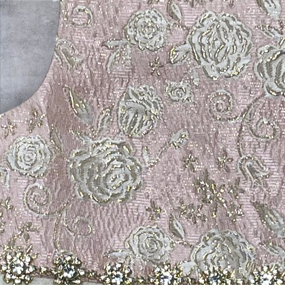 Bundle American Princess Girls Sleeveless Ivory Pink Floral Lace Tulle Dress 6 - Picture 7 of 9